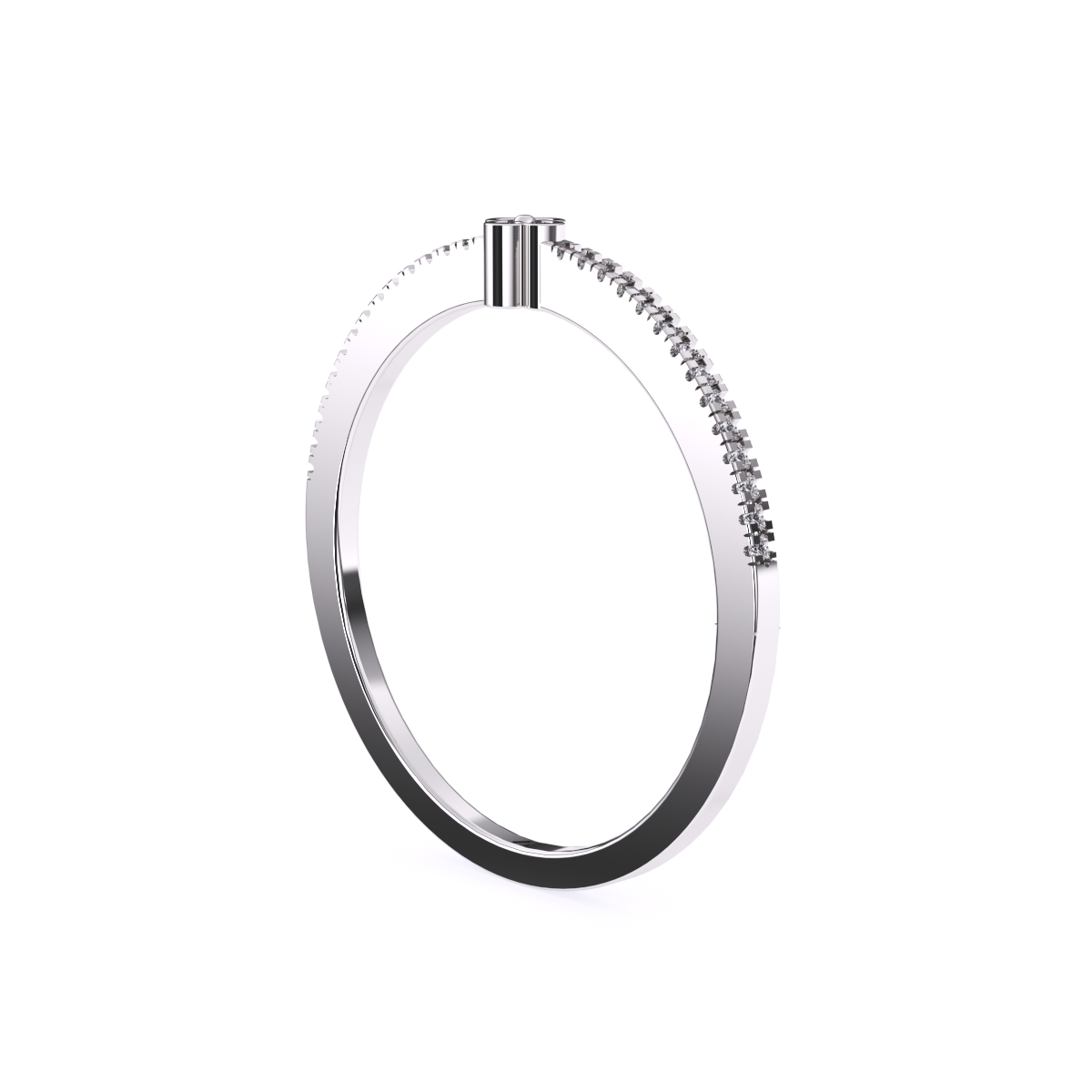 Gorgeous Two Tone Lab Grown Ring